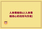 人参黄精烧心(人参黄精烧心的功效与作用)
