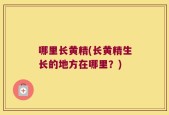 哪里长黄精(长黄精生长的地方在哪里？)