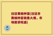 仪征黄精种苗(仪征市黄精种苗销售火爆，市场需求旺盛)
