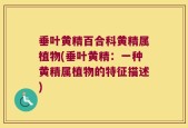 垂叶黄精百合科黄精属植物(垂叶黄精：一种黄精属植物的特征描述)