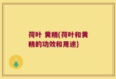荷叶 黄精(荷叶和黄精的功效和用途)