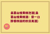 桑葚山楂黄精泡酒(桑葚山楂黄精酒：尝一口醇香四溢的秋日美酒)