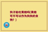 狗子能吃黄精吗(黄精可不可以作为狗狗的食物？)