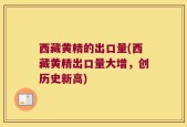 西藏黄精的出口量(西藏黄精出口量大增，创历史新高)