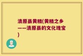 清原县黄精(黄精之乡——清原县的文化瑰宝)