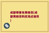 成都哪里有黄精膏(成都黄精膏购买地点推荐)