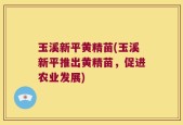 玉溪新平黄精苗(玉溪新平推出黄精苗，促进农业发展)