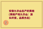 安徽九华山出产的黄精(黄精产地九华山：源头环保，品质杰出)