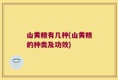 山黄精有几种(山黄精的种类及功效)