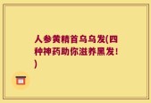 人参黄精首乌乌发(四种神药助你滋养黑发！)