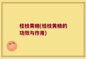 桂枝黄精(桂枝黄精的功效与作用)