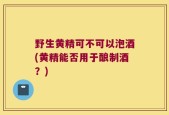 野生黄精可不可以泡酒(黄精能否用于酿制酒？)