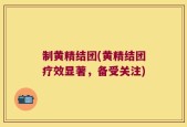 制黄精结团(黄精结团疗效显著，备受关注)