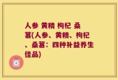 人参 黄精 枸杞 桑葚(人参、黄精、枸杞、桑葚：四种补益养生佳品)