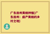 广东连州黄精种植(广东连州：盛产黄精的乡村之地)