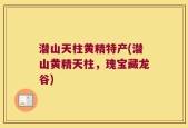 潜山天柱黄精特产(潜山黄精天柱，瑰宝藏龙谷)