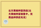 北方黄精种苗供应(北方黄精种苗销售中，优质品种供应充足)