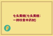 七头黄精(七头黄精：一种珍贵中药材)