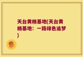 天台黄精基地(天台黄精基地：一路绿色追梦)