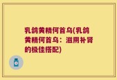 乳鸽黄精何首乌(乳鸽黄精何首乌：滋阴补肾的极佳搭配)