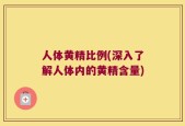 人体黄精比例(深入了解人体内的黄精含量)