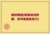 矮种黄精(矮黄成功种植：有效增强免疫力)