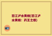 怒江泸水黄精(怒江泸水黄精：药王之根)