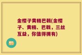 金樱子黄精巴戟(金樱子、黄精、巴戟，三丝互益，你值得拥有)