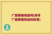 广西黄精地道吗(探寻广西黄精背后的故事)