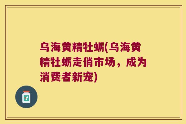 乌海黄精牡蛎(乌海黄精牡蛎走俏市场，成为消费者新宠)
