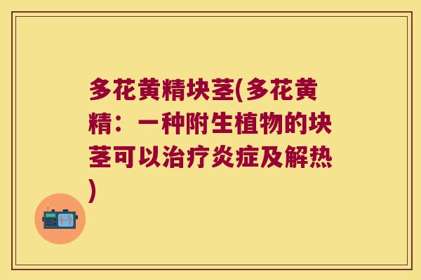 多花黄精块茎(多花黄精：一种附生植物的块茎可以及解热)