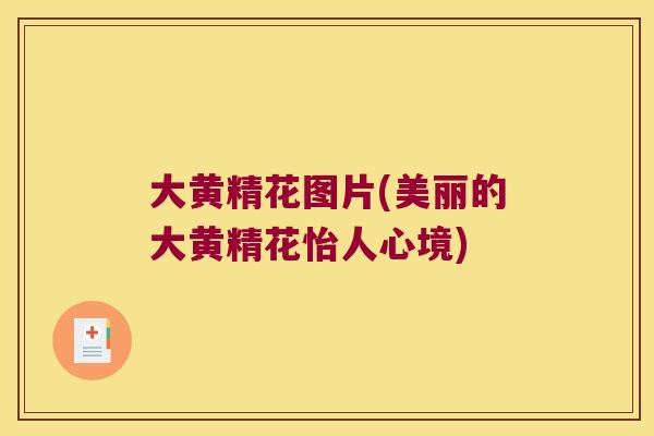 大黄精花图片(美丽的大黄精花怡人心境)
