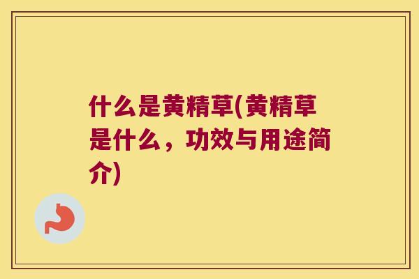 什么是黄精草(黄精草是什么，功效与用途简介)