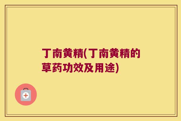 丁南黄精(丁南黄精的草药功效及用途)