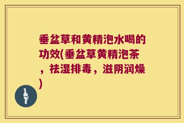 垂盆草和黄精泡水喝的功效(垂盆草黄精泡茶,祛湿,滋阴润燥) 垂盆草和黄精泡水喝的功效(垂盆草黄精泡茶,祛湿,滋阴润燥)