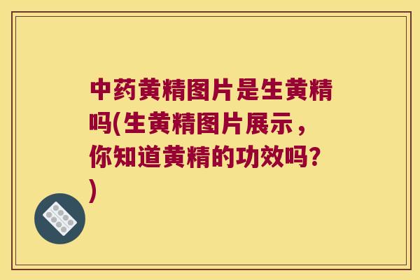 黄精图片是生黄精吗(生黄精图片展示,你知道黄精的功效吗?) 黄精图片是生黄精吗(生黄精图片展示,你知道黄精的功效吗?)
