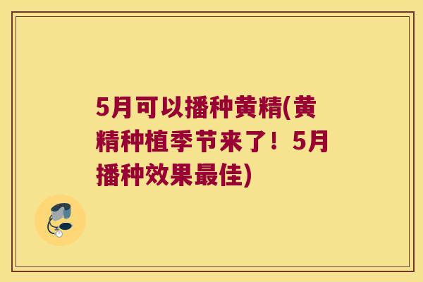 5月可以播种黄精(黄精种植季节来了!5月播种效果佳) 5月可以播种黄精(黄精种植季节来了!5月播种效果佳)