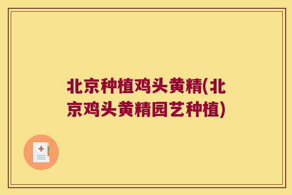 北京种植鸡头黄精(北京鸡头黄精园艺种植) 北京种植鸡头黄精(北京鸡头黄精园艺种植)