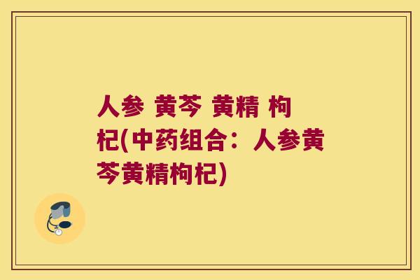 人参 黄芩 黄精 枸杞(组合：人参黄芩黄精枸杞)