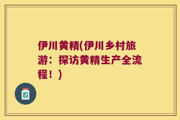 伊川黄精(伊川乡村旅游:探访黄精生产全流程!) 伊川黄精(伊川乡村旅游:探访黄精生产全流程!)