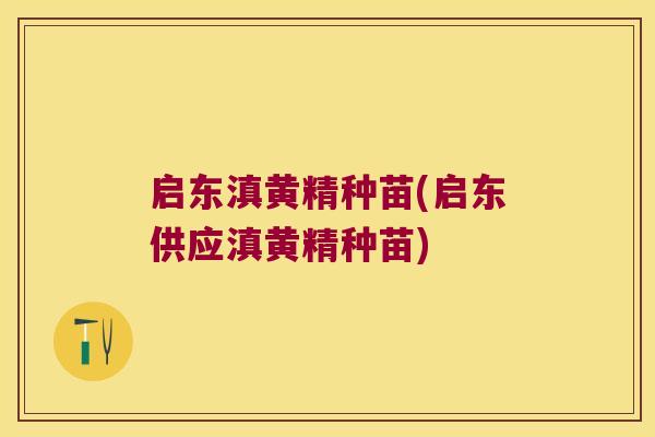 启东滇黄精种苗(启东供应滇黄精种苗) 启东滇黄精种苗(启东供应滇黄精种苗)