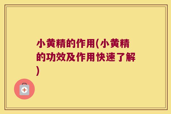 小黄精的作用(小黄精的功效及作用快速了解) 小黄精的作用(小黄精的功效及作用快速了解)