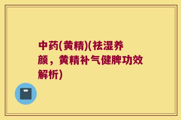 (黄精)(祛湿养颜,黄精健脾功效解析) (黄精)(祛湿养颜,黄精健脾功效解析)