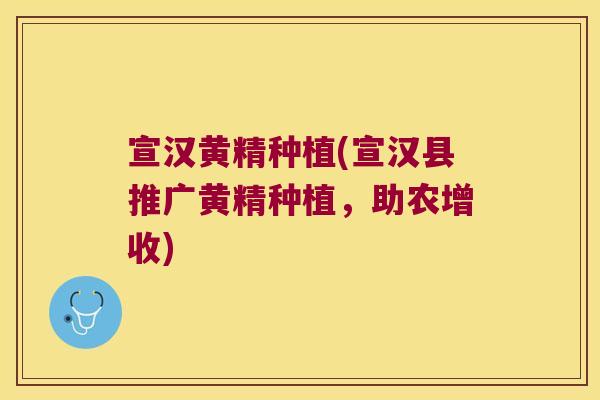 宣汉黄精种植(宣汉县推广黄精种植,助农增收) 宣汉黄精种植(宣汉县推广黄精种植,助农增收)