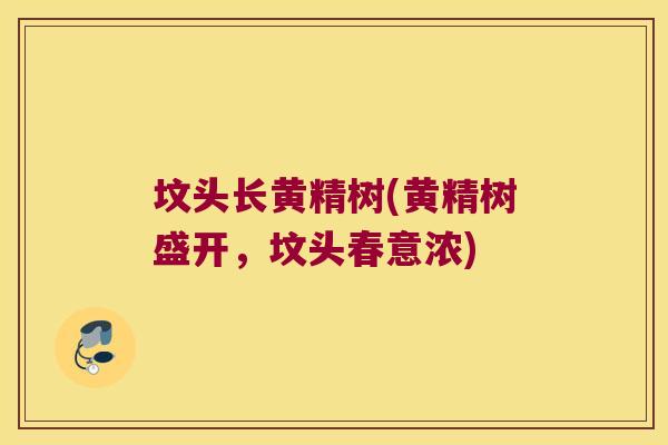 坟头长黄精树(黄精树盛开，坟头春意浓)