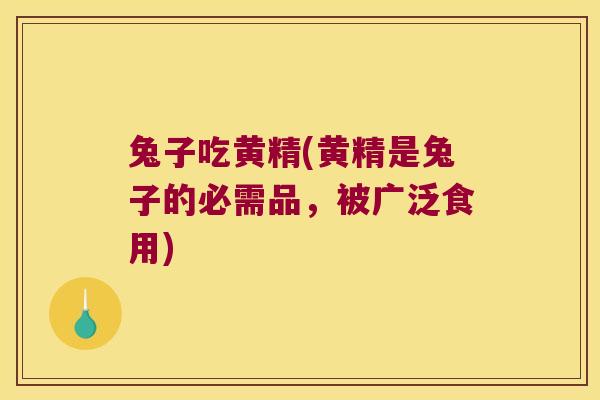 兔子吃黄精(黄精是兔子的必需品,被广泛食用) 兔子吃黄精(黄精是兔子的必需品,被广泛食用)