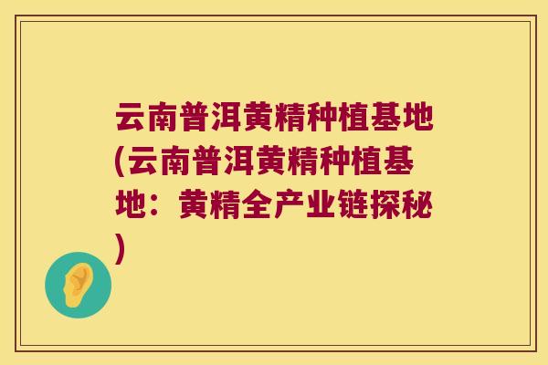 云南普洱黄精种植基地(云南普洱黄精种植基地:黄精全产业链探秘) 云南普洱黄精种植基地(云南普洱黄精种植基地:黄精全产业链探秘)