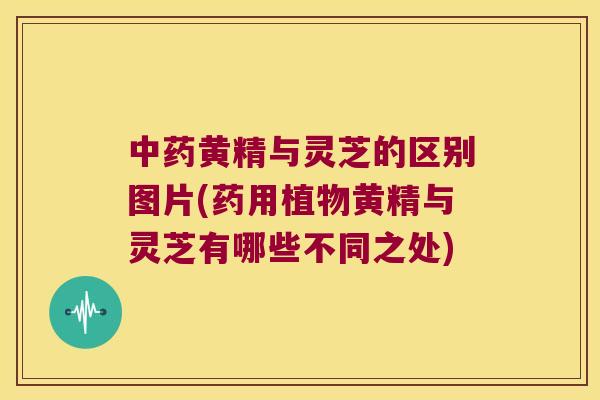 黄精与灵芝的区别图片(药用植物黄精与灵芝有哪些不同之处)