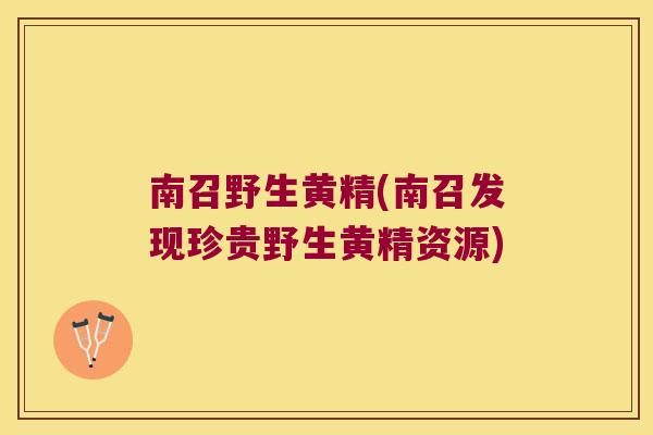 南召野生黄精(南召发现珍贵野生黄精资源)