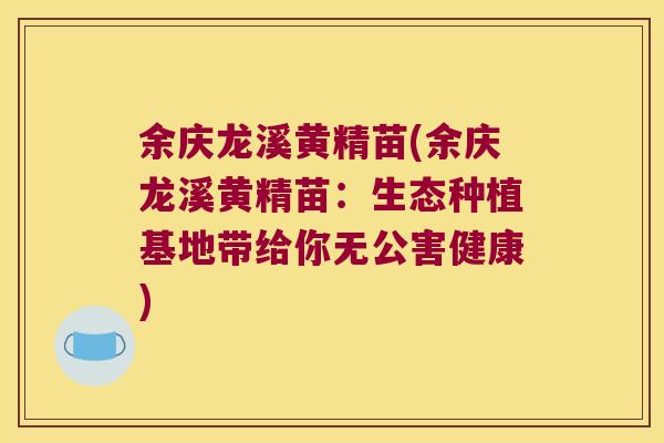 余庆龙溪黄精苗(余庆龙溪黄精苗:生态种植基地带给你无公害健康) 余庆龙溪黄精苗(余庆龙溪黄精苗:生态种植基地带给你无公害健康)